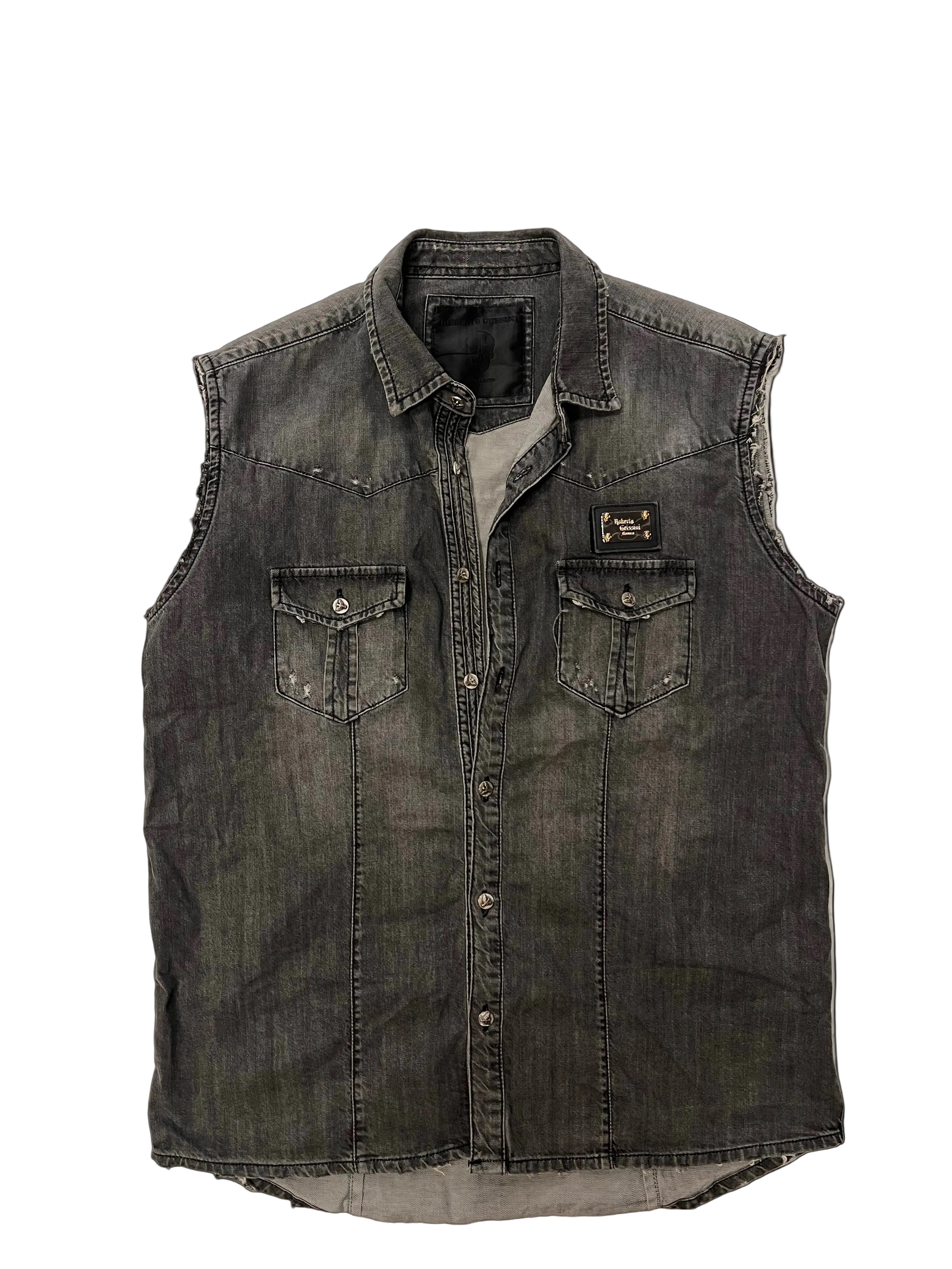 Vesta denim vintage - Roberto Geissini, mărimea L