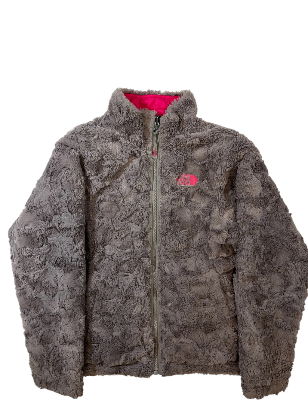 Geacă reversibilă The North Face (roz / fleece gri)