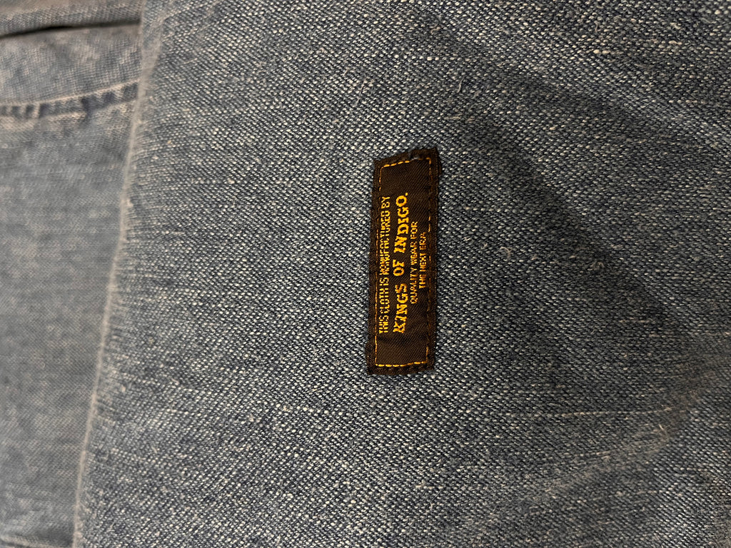 Cămașă denim - Kings of Indigo, realizata din 100% bumbac organic si materiale reciclate