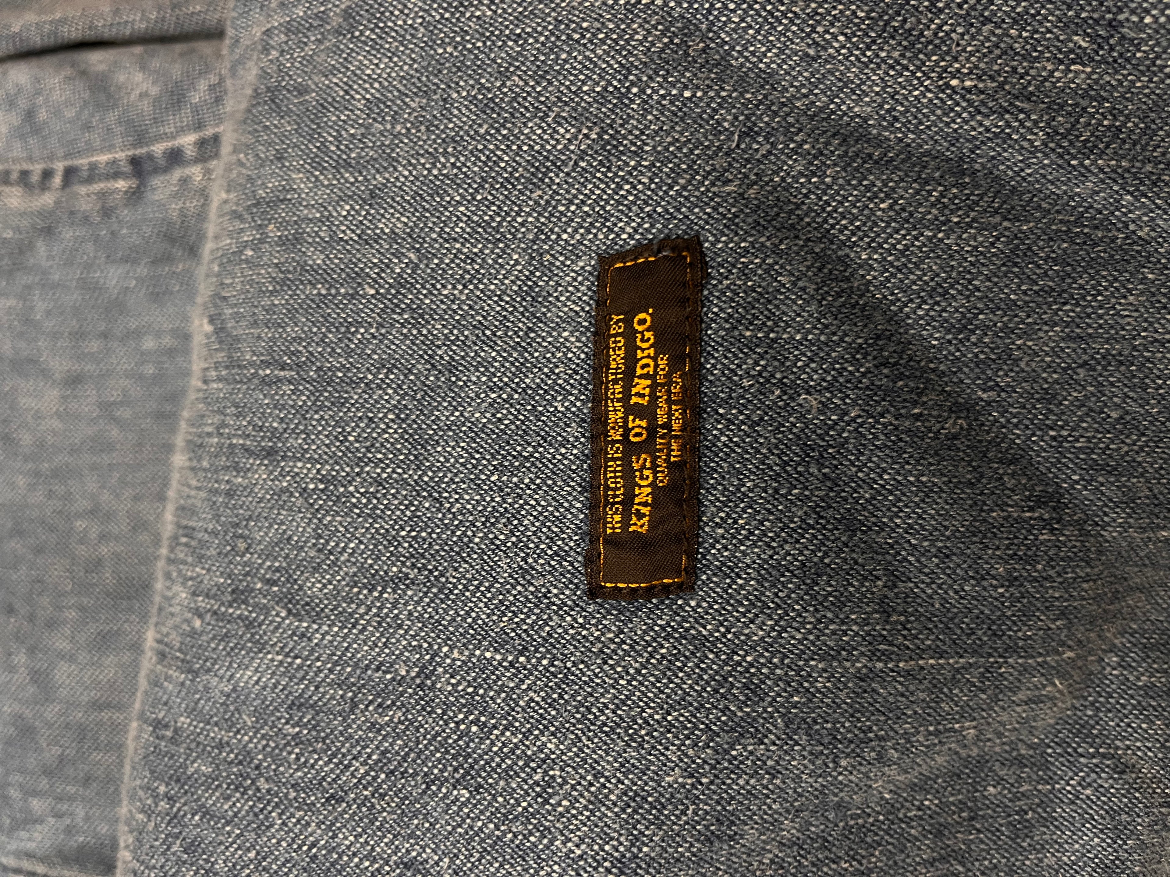 Cămașă denim - Kings of Indigo, realizata din 100% bumbac organic si materiale reciclate