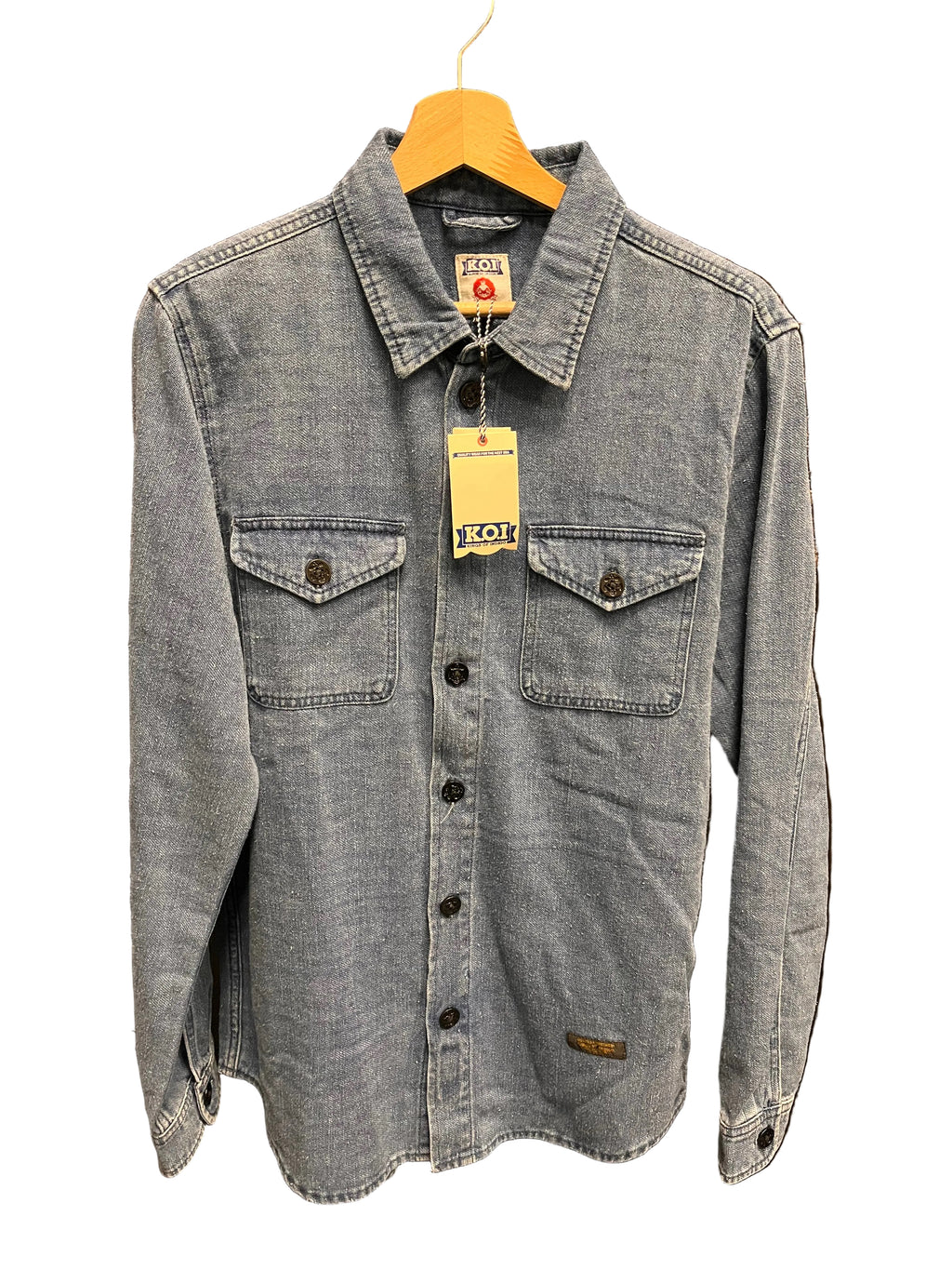 Cămașă denim - Kings of Indigo, realizata din 100% bumbac organic si materiale reciclate