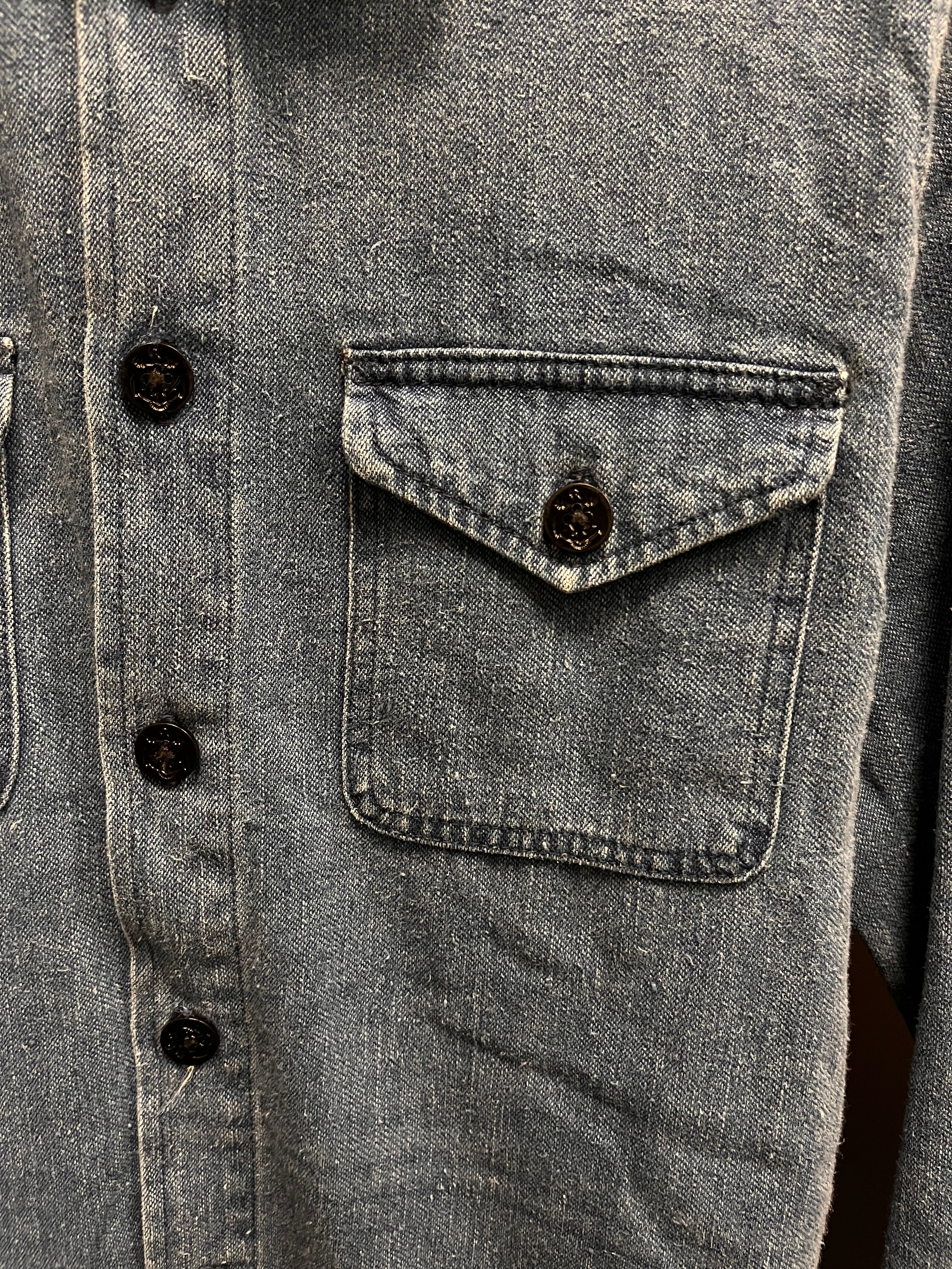 Cămașă denim - Kings of Indigo, realizata din 100% bumbac organic si materiale reciclate