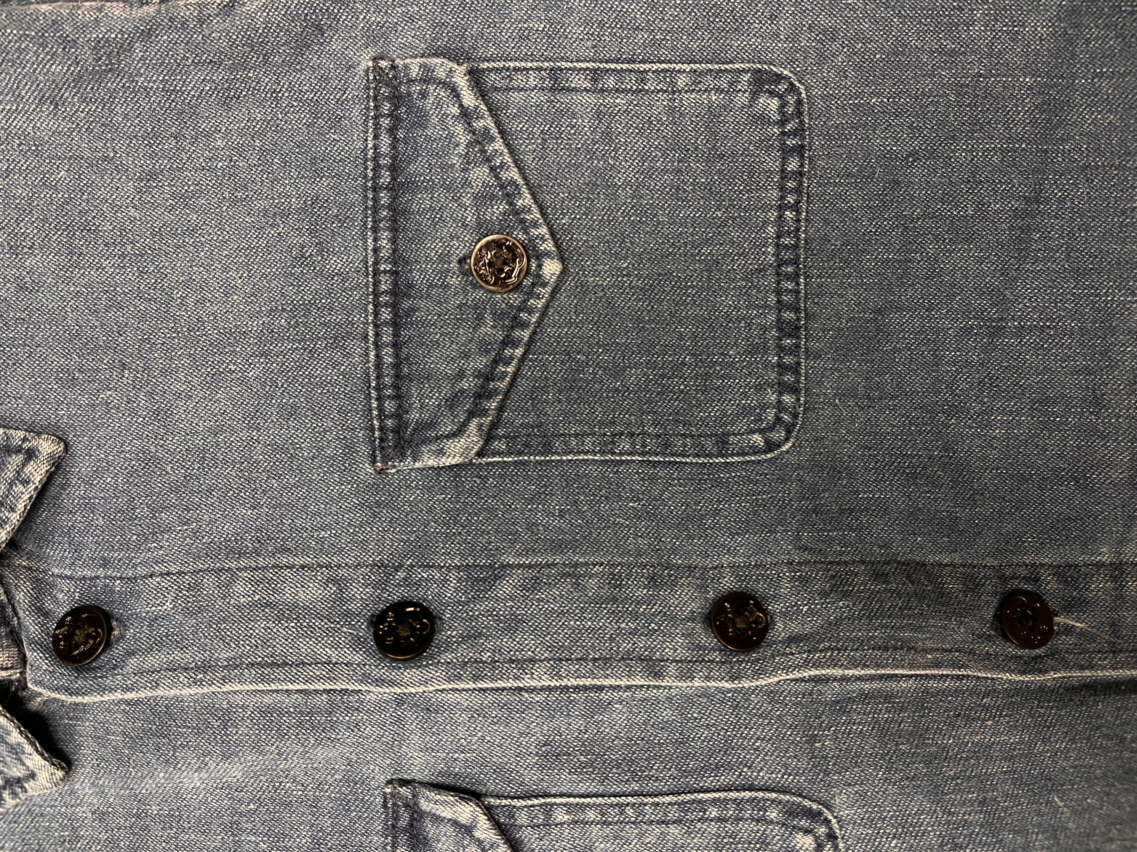 Cămașă denim - Kings of Indigo, realizata din 100% bumbac organic si materiale reciclate